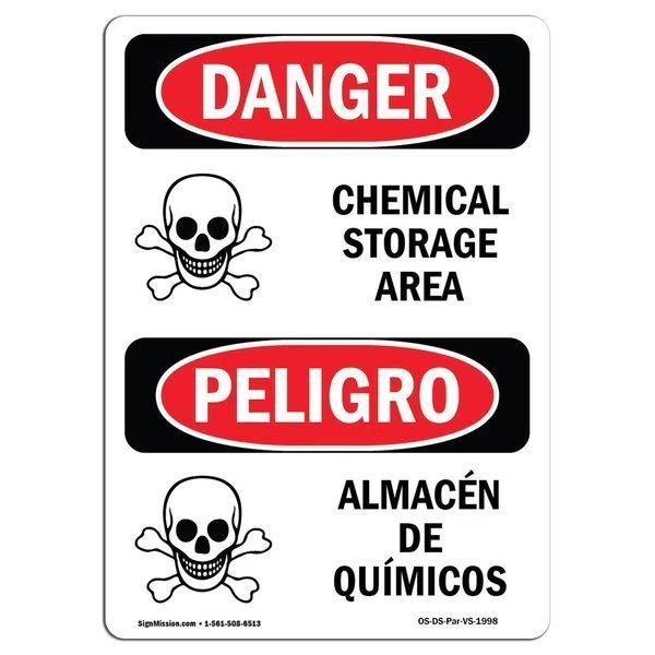 Safety Sign, OSHA Danger, 14